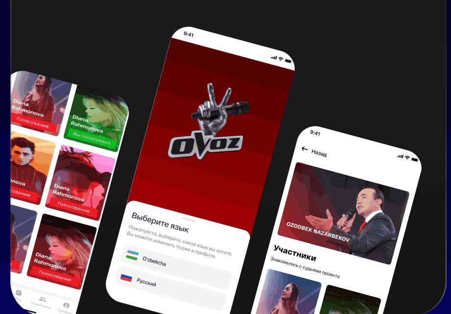 iOS va Android mobil ilovalar ko'rinishi